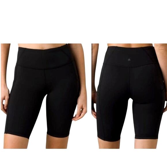 Prana Women's Electa Short II 10" Inseam High Rise Pockets - Black - Small - $69 - Picture 1 of 8